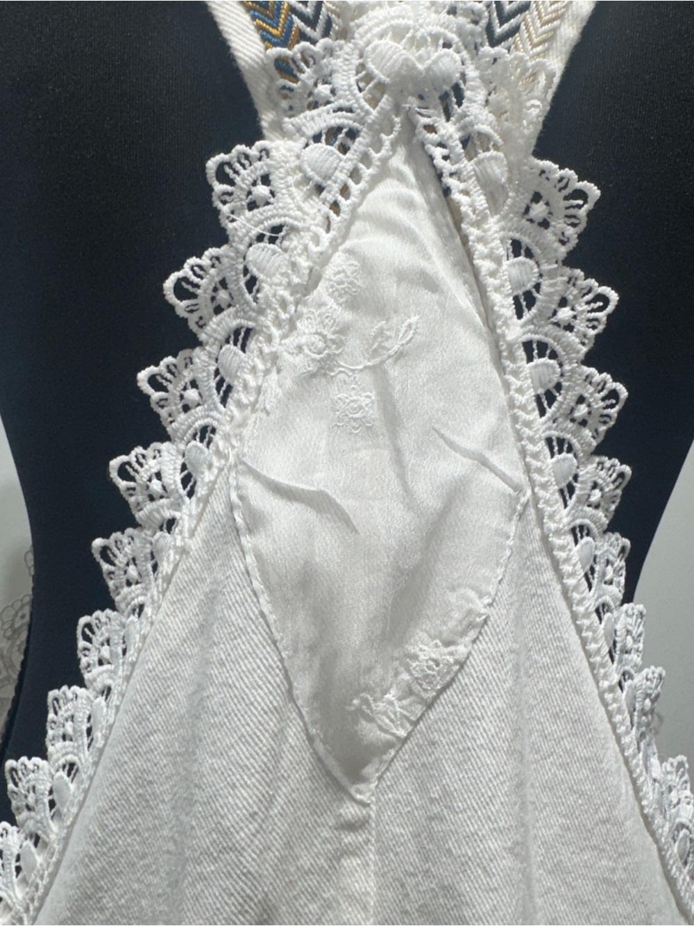 Blue Velvet NWT White Lace Overall Maxi Dress Medium - Picture 10 of 16
